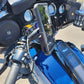 Large Metal Phone Mount holds devices up to 4" wide and 1/2" thick 1 1/4" handlebar adapter
