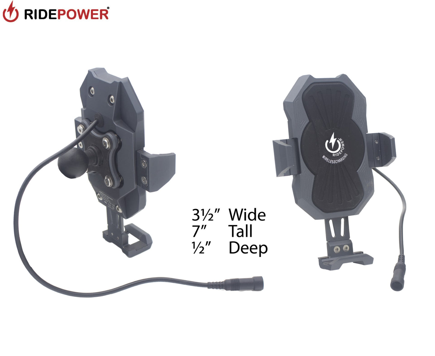 Metal Inductive Charging Phone Mount, Vibration Damping, IP67