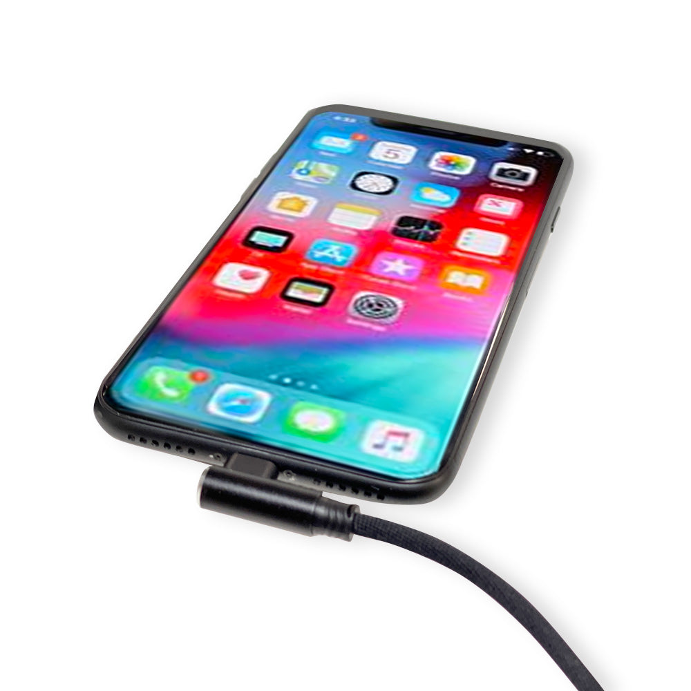 18" High Performance Phone Charging Data Cable USB 90 Degree Lightning