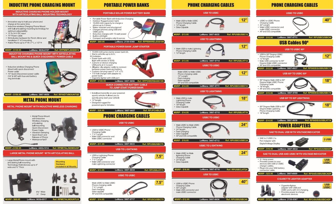 Brochures for RidePower Products Dealer Pack of 50