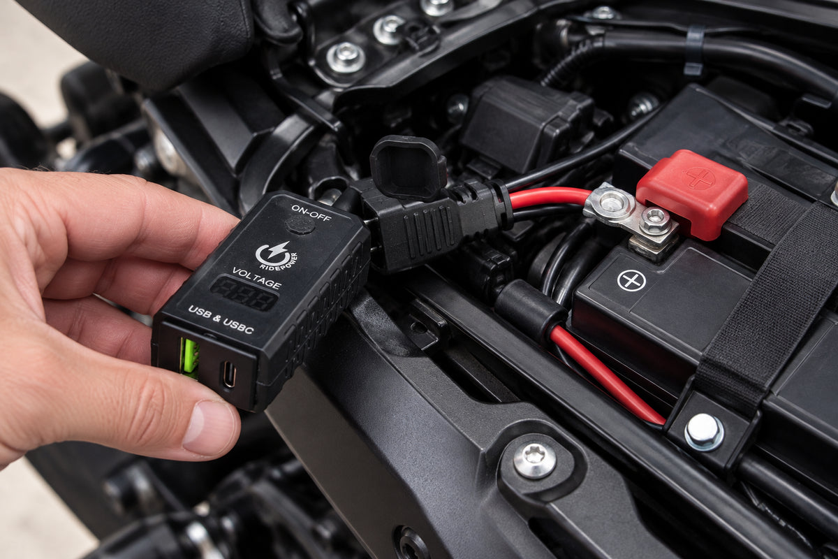 Motorcycle USB charger
Powersports charging adapter
12V to USB adapter for motorcycles
SAE accessory plug adapter
USB‑C motorcycle charger
Waterproof SAE USB adapter
SAE to USB fast charging
SAE to USB for Harley / ADV / ATV