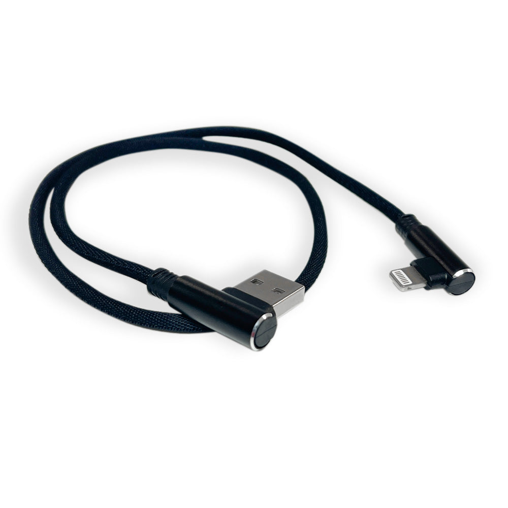 18" High Performance Phone Charging Data Cable USB 90 Degree Lightning
