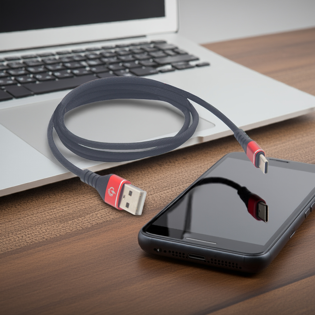 40" High Performance Phone Charging Data Cable Male USB to Male USBC