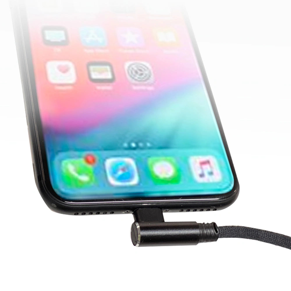 90‑degree USB‑C fast charging cable for motorcycles and ATVs