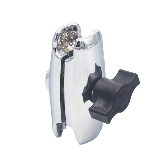 Chrome Aluminum Union for Phone Mounts 2 1/4" center to center 1" Ball