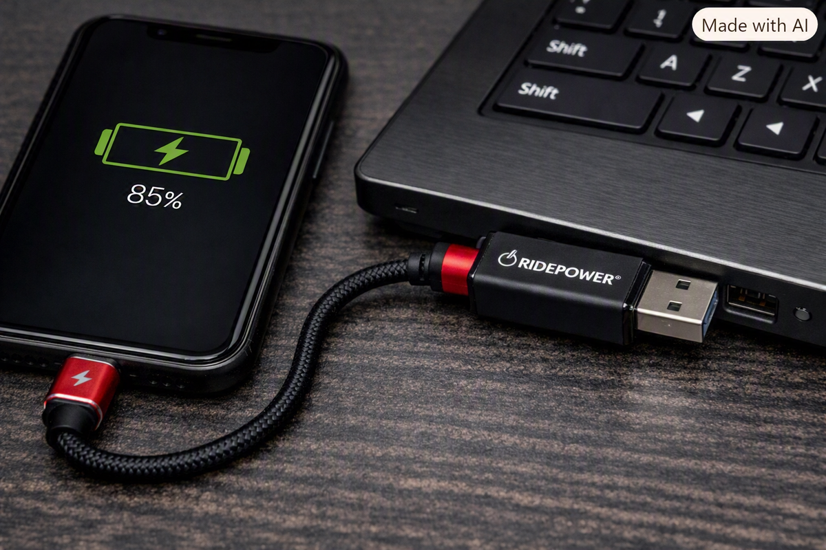 12" USB‑C to USB‑C Outdoor Marine/Powersports Charging Cable