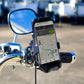 RidePower metal inductive phone mount on motorcycle  IP67 rated vibration dampening