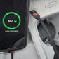 RidePower RPUSBCMUSBFADPT USB-C Male to USB-A Female Adapter charging smartphone in car at 60%
