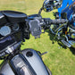 Metal Inductive Charging Phone Mount with 1 1/2" handlebar bracket adapter, Quick Disconnect Power Cable, Vibration Damping