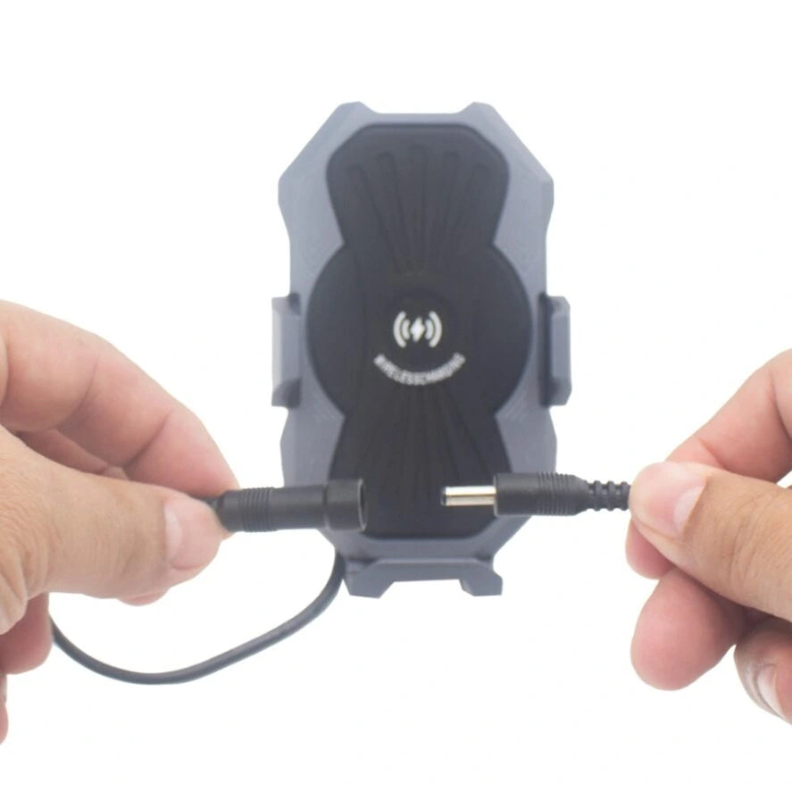 Heavy‑duty motorcycle phone mount with wireless charging