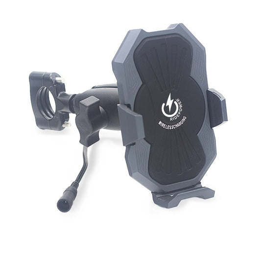 All Metal Phone Mount with Inductive Wireless charging, articulating ball mounting, Quick Disconnect Power Cable, Vibration Damping