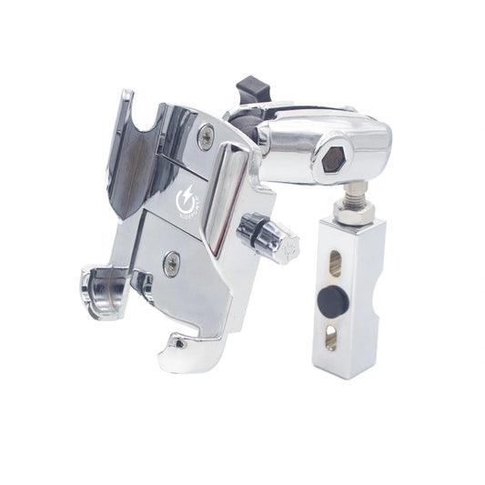 RidePower™ Chrome Metal Phone Mount for Powersports Vehicles
