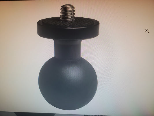 Camera mounting adapter with 1''ball and 1/4" threaded stud