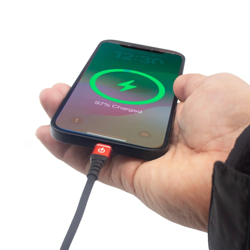 RidePower USB-C phone charging cable waterproof, heavy‑duty, vibration‑resistant design