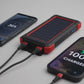 10K mAh Rugged Wireless Power Bank with Solar Backup – Outdoor/Powersports