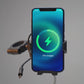 RidePower Metal Inductive Wireless Charging Phone Mount – 1.5" Handlebar Bracket, 15W Qi, Vibration‑Dampening