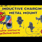 Metal Inductive Charging Phone Mount with a 2" handlebar bracket adapter
