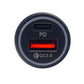 RidePower 12V cigarette‑lighter adapter with dual USB‑A and USB‑C fast‑charging ports, rugged powersports‑rated design