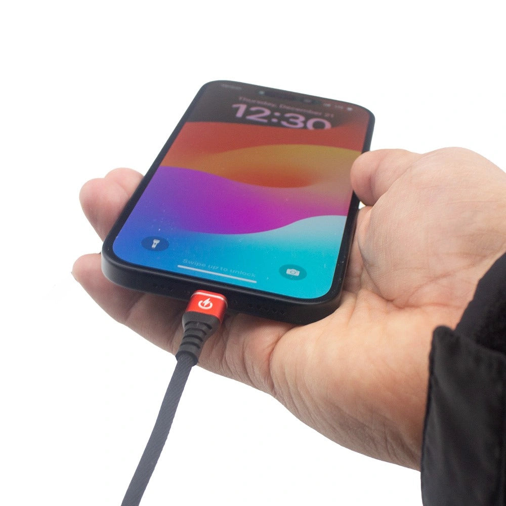 RidePower 12 -inch USB-A to Lightning phone charging cable waterproof - marine grade