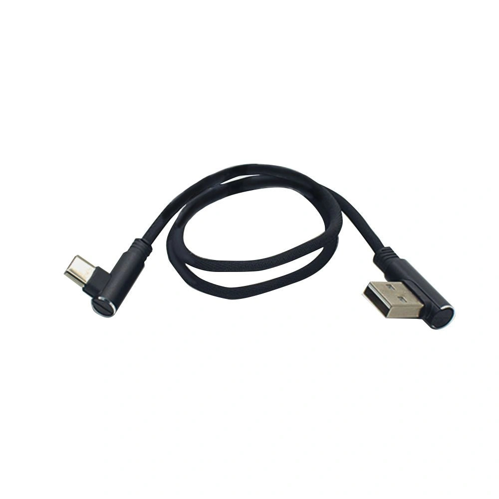 RidePower 18 inch 90‑degree USB‑A to USB‑C motorcycle charging cable