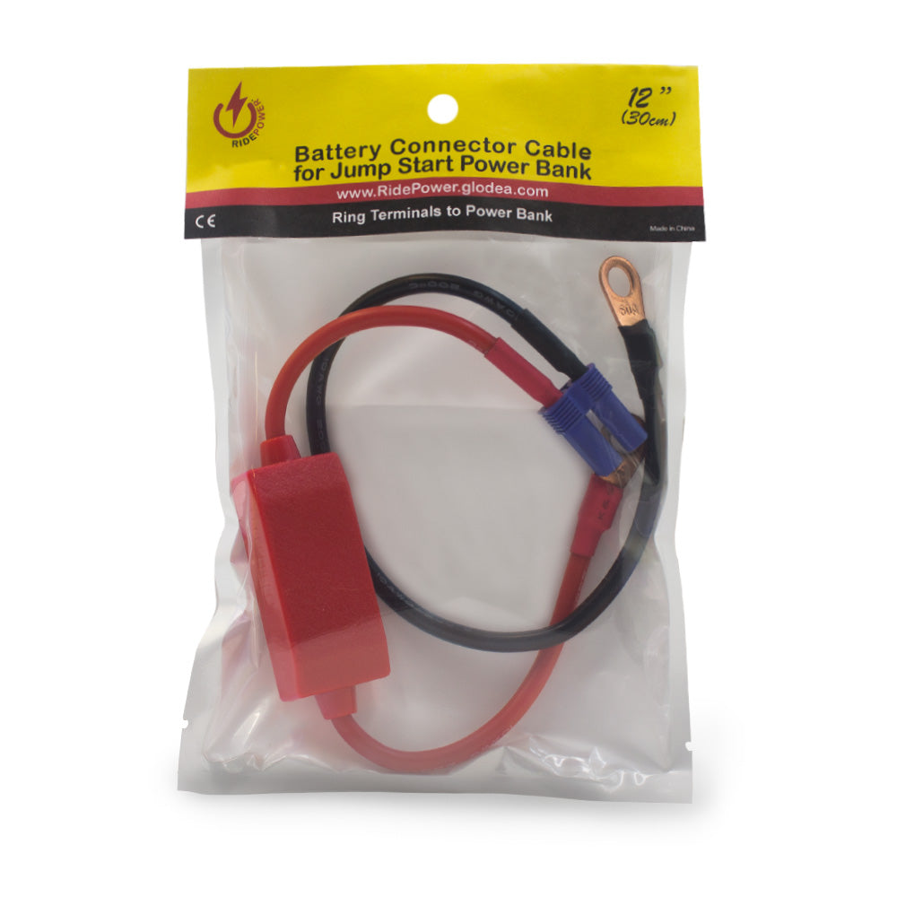 12" Battery Jump Start Connector Cable for Quick Jump Starting with Portable Power bank