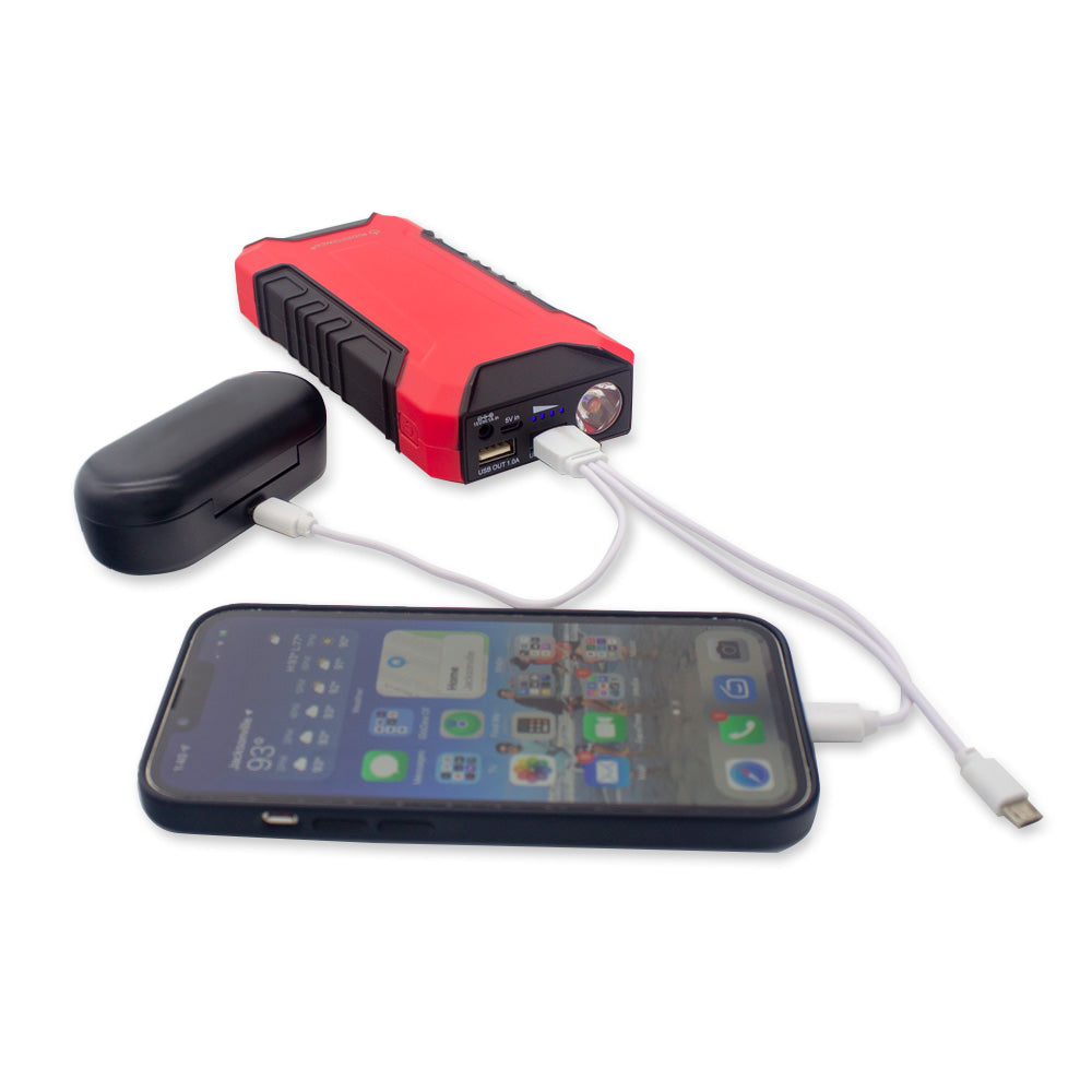 Jump Start Portable Power bank 10,000 mAh with USB ports to Charge Ele –  RidePower