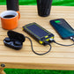 Solar Power Bank with USB Ports for charging phones or electronic devices  Outdoor rated Waterproof 10,000 mAh Hiking Camping Motorcycle Sports