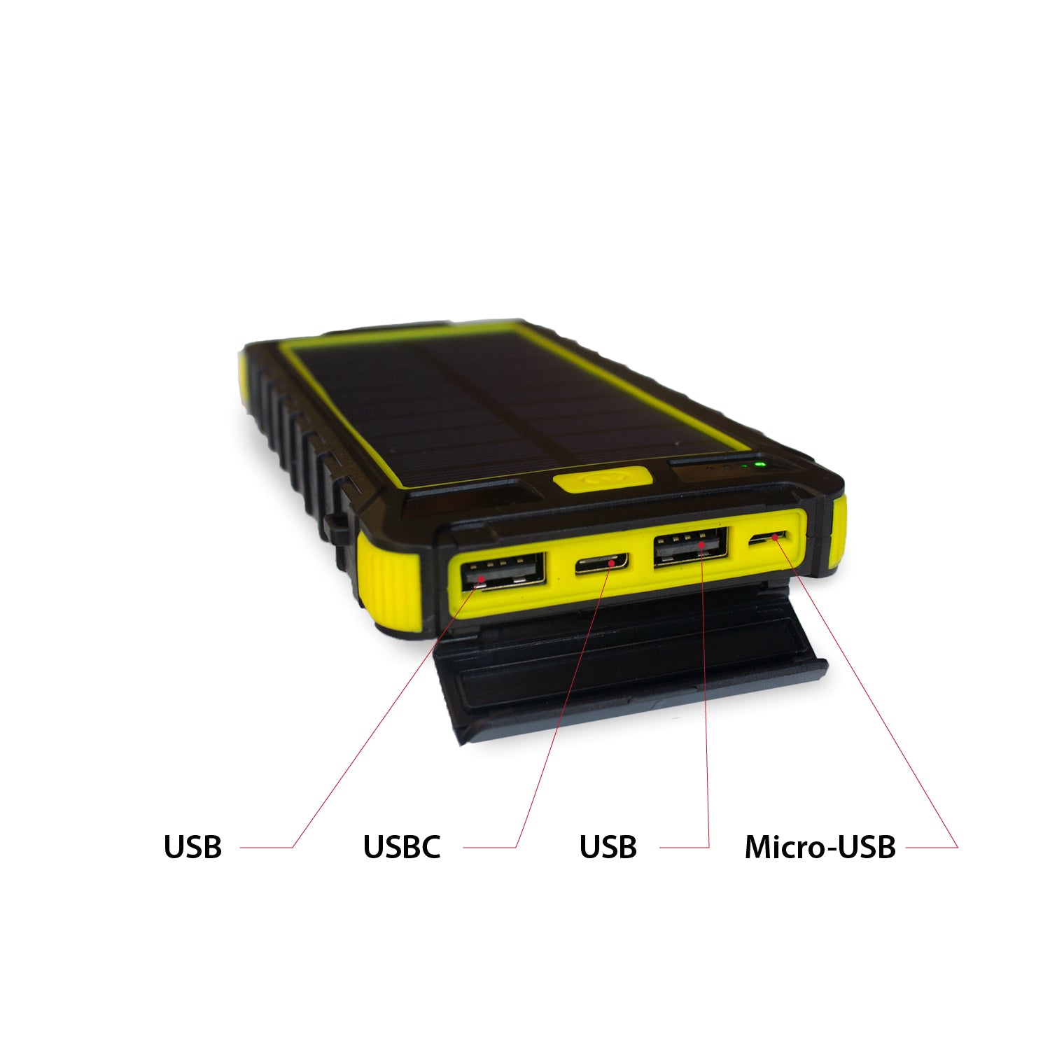 Solar Power Bank with USB Ports for charging phones or electronic devices 10,000 mAh capacity