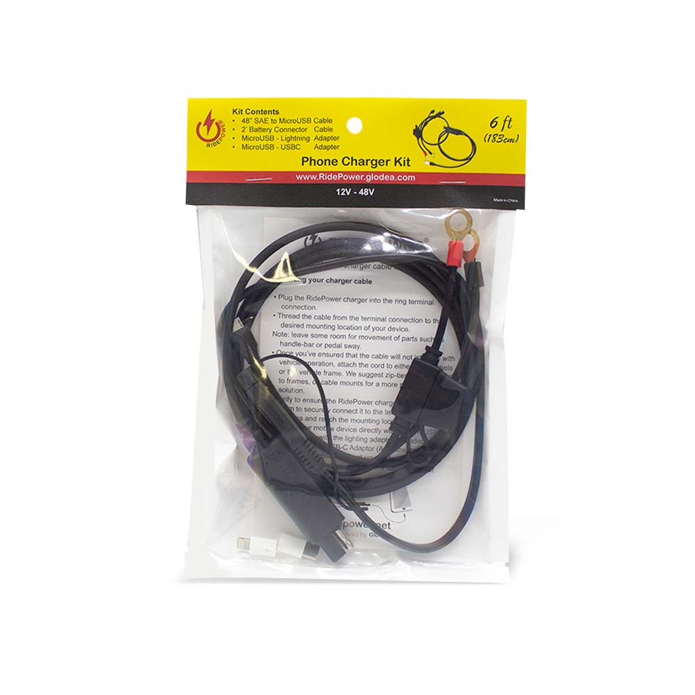 6 Foot Phone Charging Cable Kit with Intelligent Electronic Charging Technology