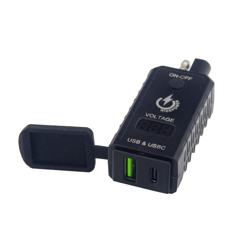 SAE to USBC & USB Adapter 3.1 A with Switched on off Digital Voltage D –  RidePower