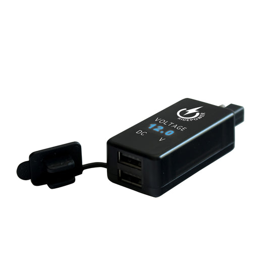 SAE to Dual (2) USB 2.1 A Adapter with Digital Voltage Display