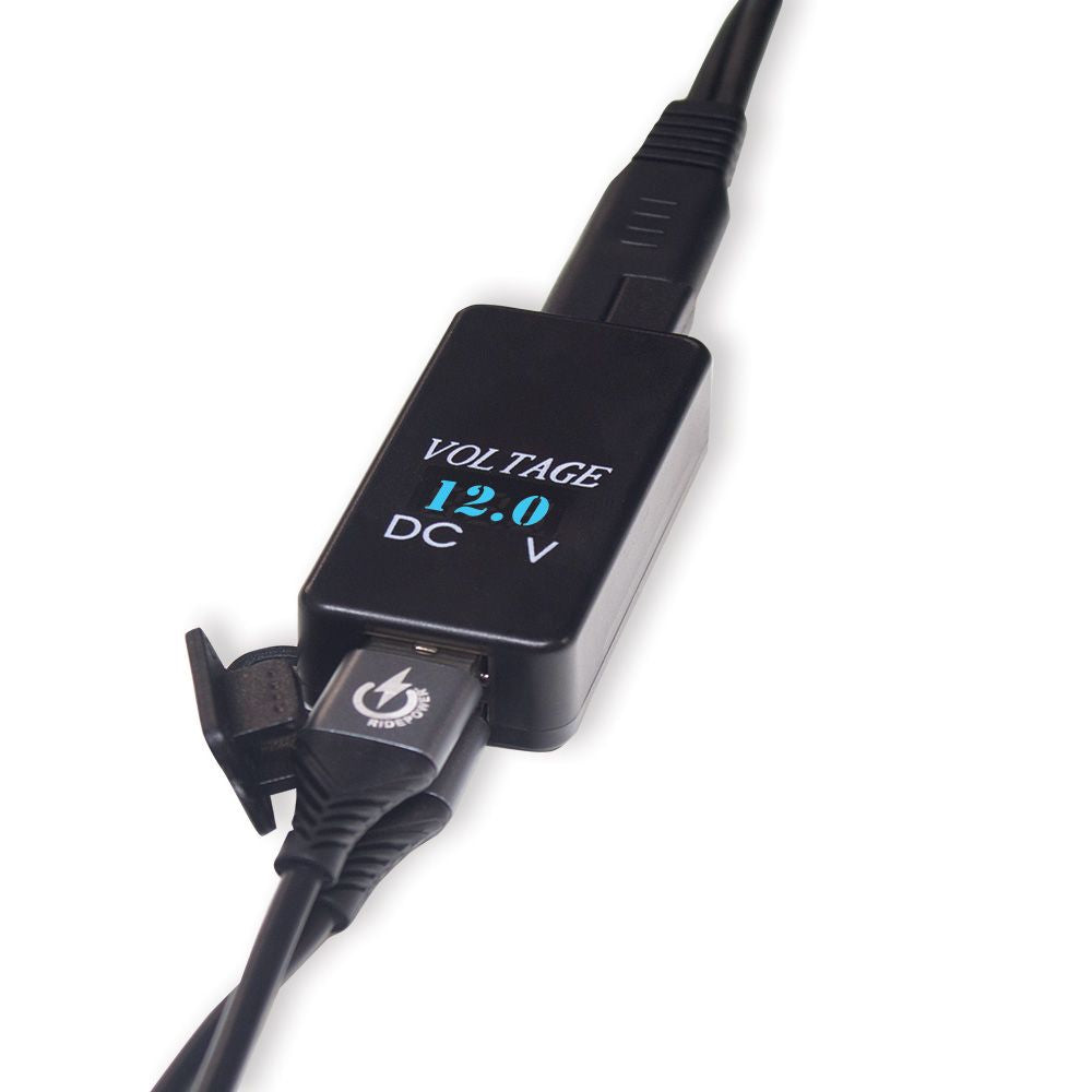 SAE to Dual (2) USB 2.1 A Adapter with Digital Voltage Display