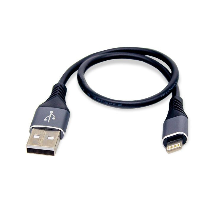 12" male USB to male Lightning Phone Charging Cable