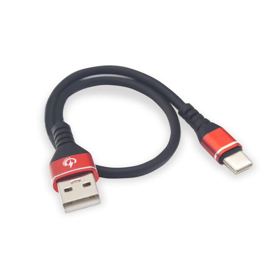 12" Male USB to Male USBC Durable Phone Charging Cable. Enjoy fast 3.0 data transfer